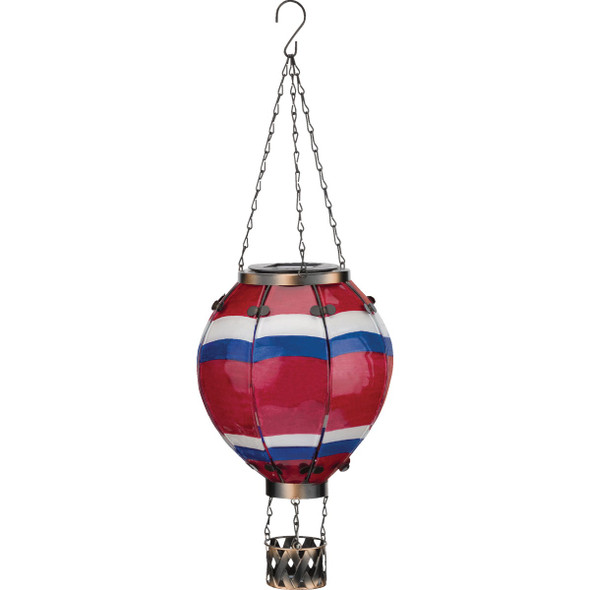 Regal Art & Gift Large Striped Hot Air Balloon Solar Lantern 12765