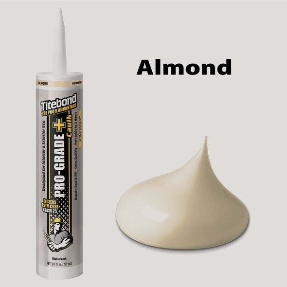 Titebond Pro-Grade Plus 10.1 Oz. Siliconized Acrylic Latex Caulk, Almond 8411