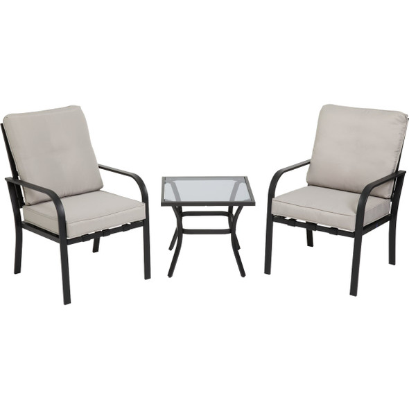 Outdoor Expressions 3-Piece Cushioned Chat Set TJF-S019