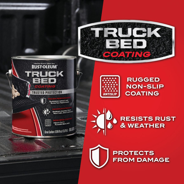 Rust-Oleum Automotive Truck Bed Coating, Gallon, Black 342669 798686
