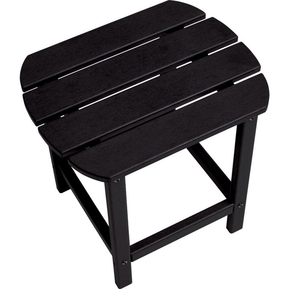 Outdoor Expressions Black HDPE Side Table EY8002BK 883882