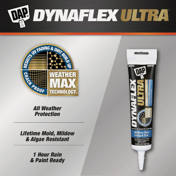 Dap Dynaflex Ultra 5.5 Oz. Clear Advanced Exterior Sealant for Window, Door & Siding