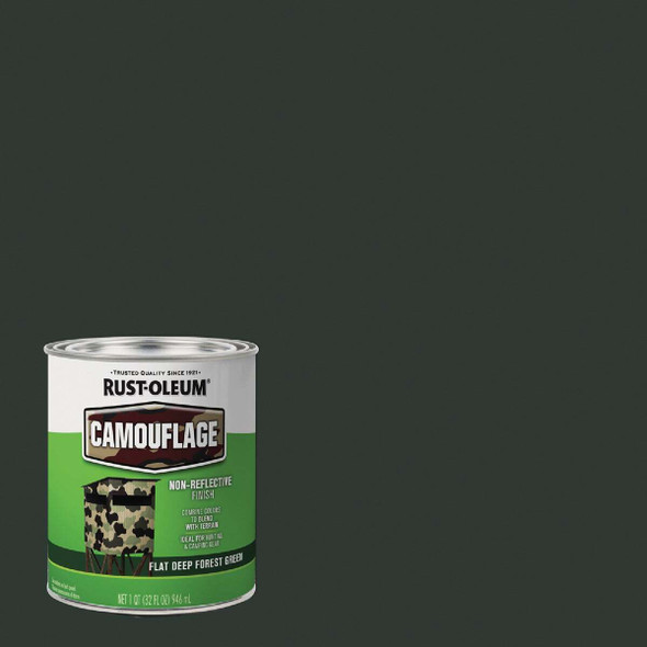Rust-Oleum 1 Qt. Camouflage Brush Paint, Deep Forest Green 379560