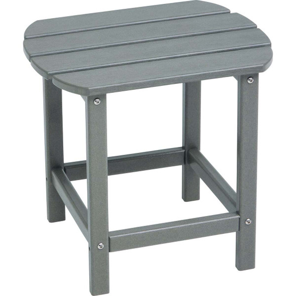 Outdoor Expressions Gray HDPE Side Table EY8002LG
