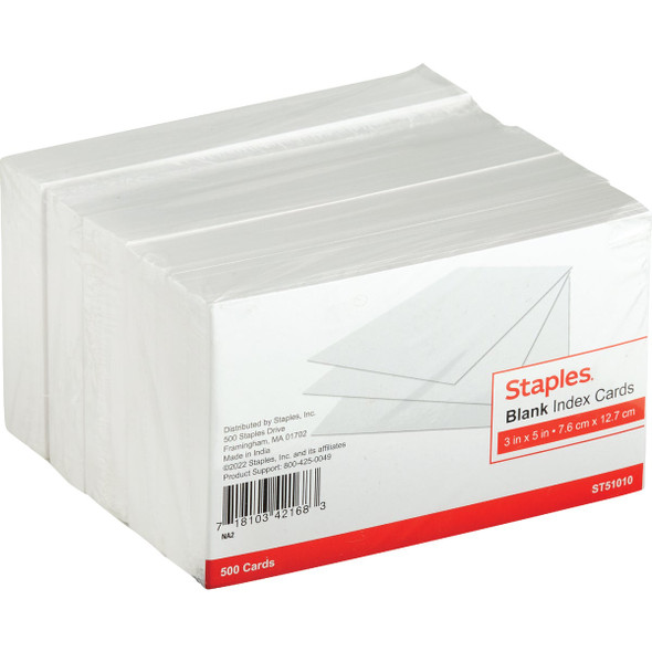 Tru Red 3 In. x 5 In. Plain White Index Cards (500-Count) 233601