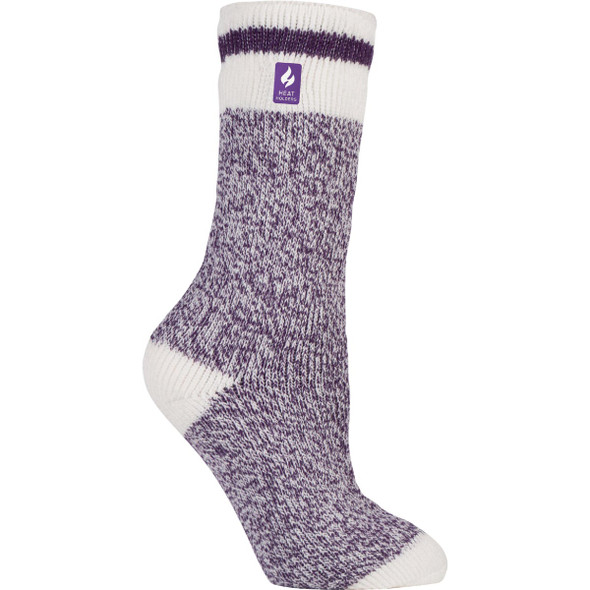 Heat Holders Snowdrop Women's 5 to 9 Purple Crew Sock LH1016PUR