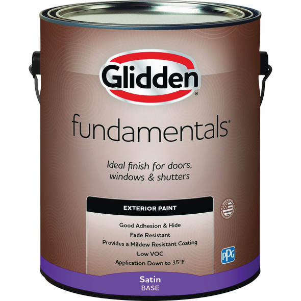 Glidden Fundamentals Exterior Paint Satin Midtone Base Gallon GLFEXT20B2/01