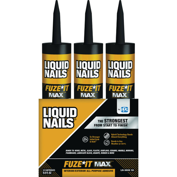 Liquid Nails Fuze-It Max 9 Oz. All Surface Construction Adhesive LN-3000 790783