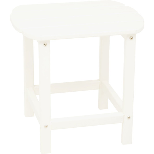 Outdoor Expressions White HDPE Side Table EY8002WH