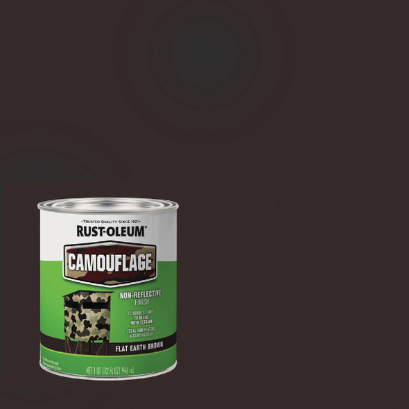 Rust-Oleum 1 Qt. Camouflage Brush Paint, Earth Brown 379559
