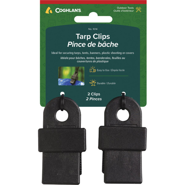 Coghlans Clip Black Nylon Resin Tarp Grabber (2-Pack) 1014