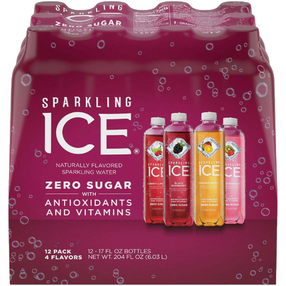 Sparkling Ice 17 Oz. Sparking Water Purple Pack 700068 Pack of 12