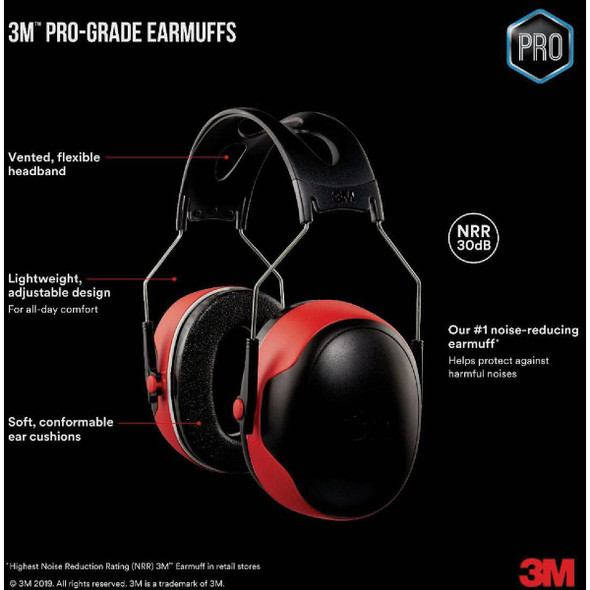 3M Pro-Grade 30 dB NRR Earmuff