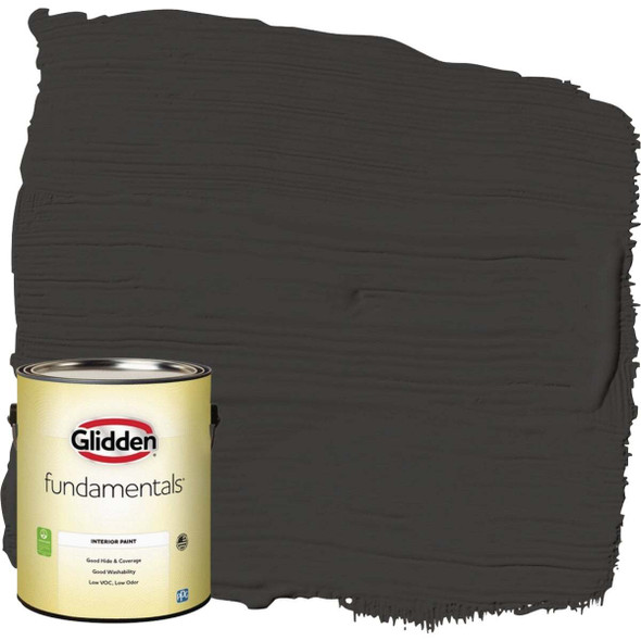 Glidden Fundamentals Grab-N-Go Flat Interior Paint, Black, 1 Gal. GLFIN40BL/01