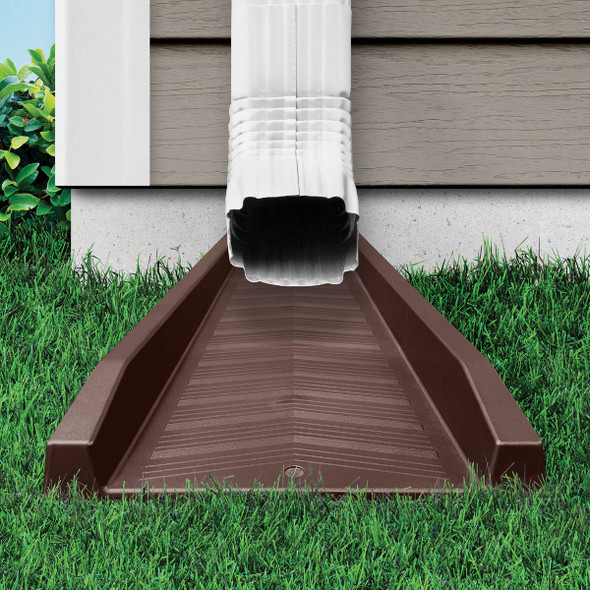 Master Mark 11 In. W. x 2.25 In. H. x 24 In. L. Chocolate Chevron Splash Block 30912 764741