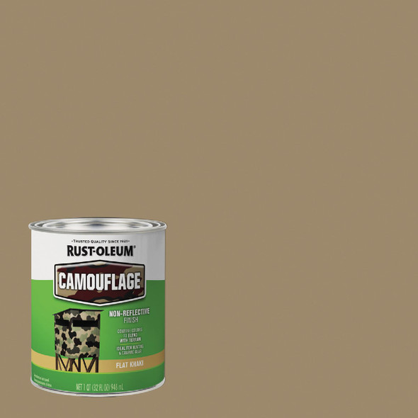 Rust-Oleum 1 Qt. Camouflage Brush Paint, Khaki 379562