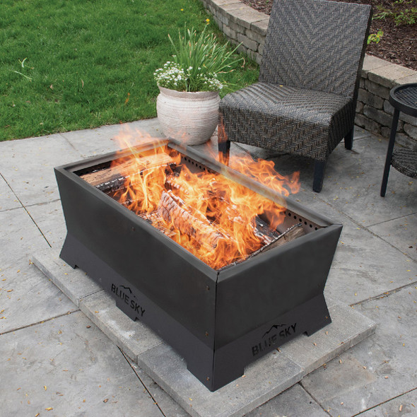 Blue Sky Peak 38 In. Rectangle Wood/Pellet Smokeless Fire Pit Blue Sky Peak 38 In. Rectangle Wood/Pellet Smokeless Fire Pit