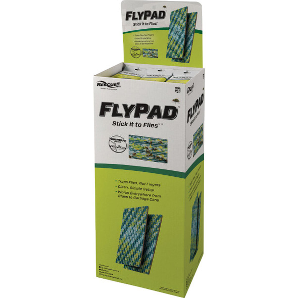 Rescue FlyPad Disposable Fly Trap Floor Display (64-Count) FP2-FD64