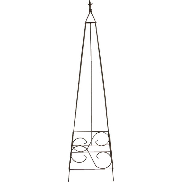 Panacea 60 In. Black Steel Pyramid Obelisk 89354