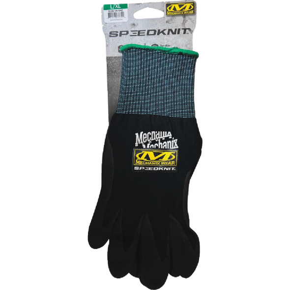 Mechanix Wear SpeedKnit Men's Large-XL Black Nylon Work Glove S1DE-05-540 740741