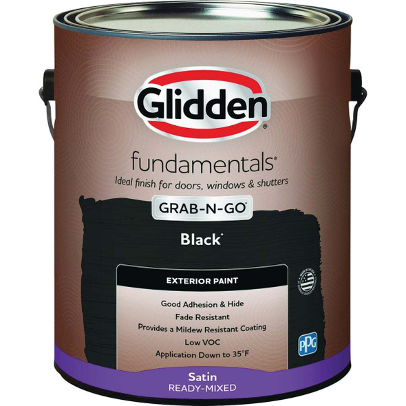 Glidden Fundamentals Exterior Grab-N-Go Black Satin GL GLFEXT20BL/01