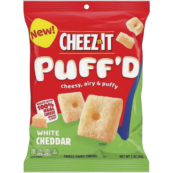 Cheez-it Puff'd 3 Oz. White Cheddar Crackers KEE00024 Pack of 6