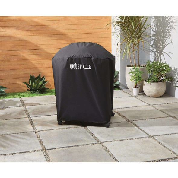 Weber Q 2800 Black Full Length Grill Cart Cover 3400233 822471