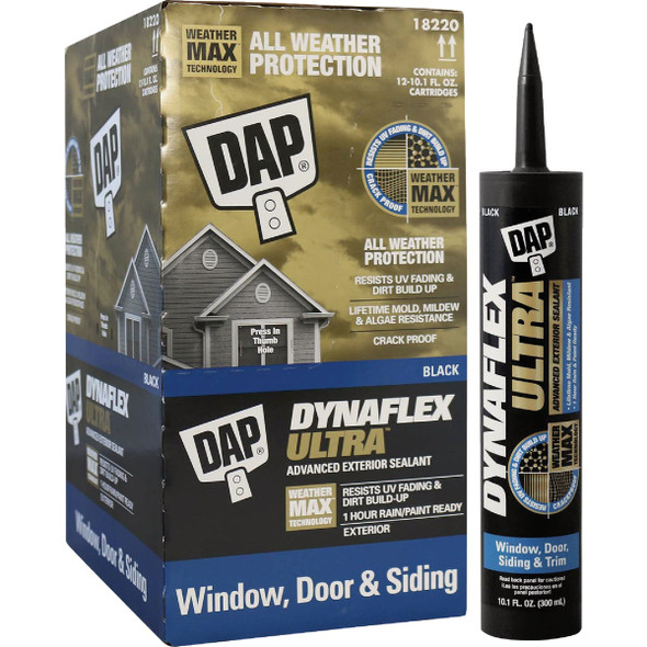 Dap Dynaflex Ultra 10.1 Oz. Black Advanced Exterior Sealant for Window, Door & Siding