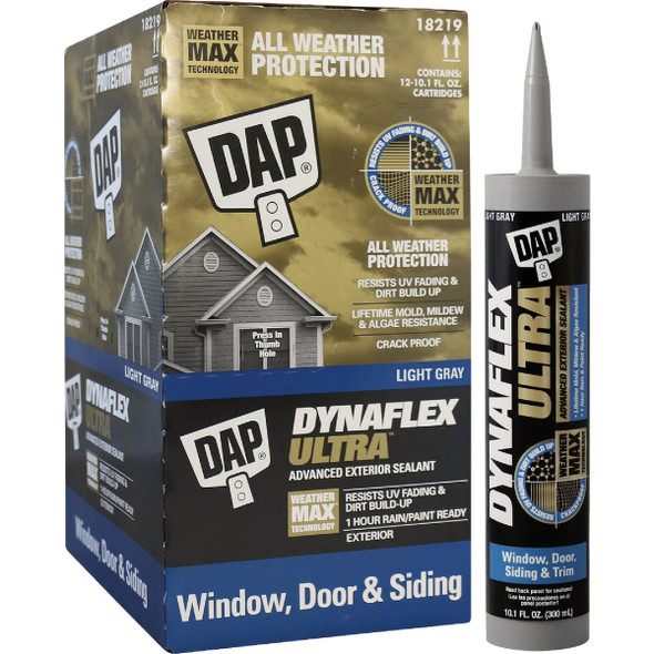 Dap Dynaflex Ultra 10.1 Oz. Light Gray Advanced Exterior Sealant for Window, Door & Siding