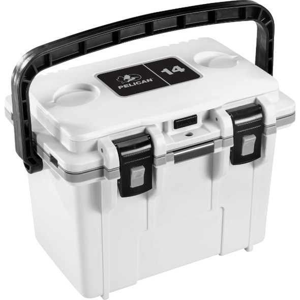 Pelican Elite 14 Qt. Cooler, White & Gray Pelican Elite 14 Qt. Cooler, White & Gray
