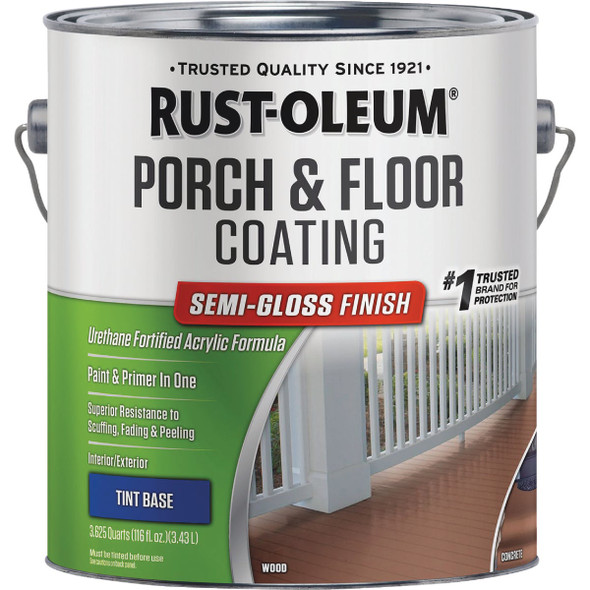 Rust-Oleum 1 Gal. Low VOC Tint Base Semi-Gloss Porch and Floor Coating 262361 784874