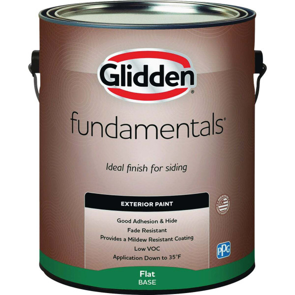 Glidden Fundamentals Exterior Paint Flat Ultra Deep Base Gallon GLFEXT10B3/01