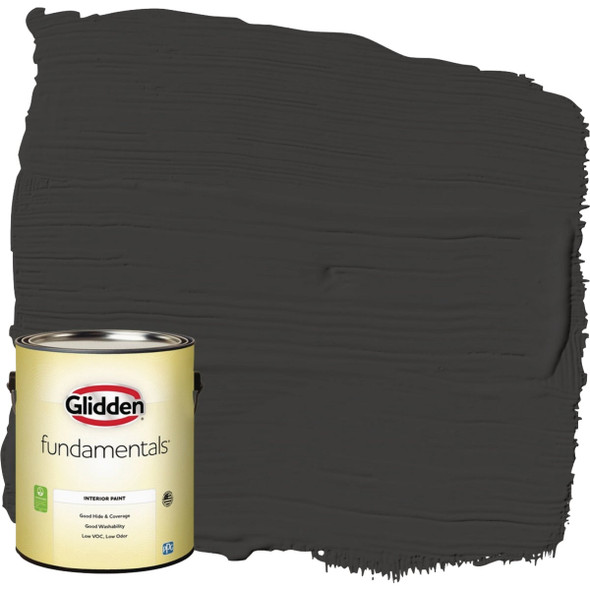 Glidden Fundamentals Grab-N-Go Eggshell Interior Paint, Black, 1 Gal.