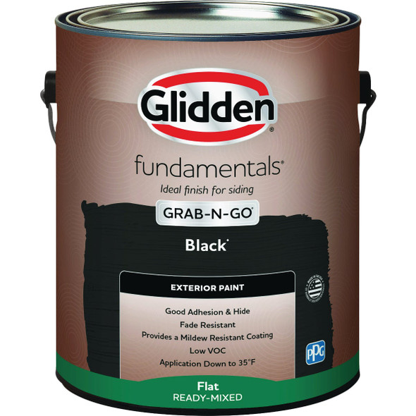 Glidden Fundamentals Exterior Grab-N-Go Black Flat Gallon GLFEXT10BL/01