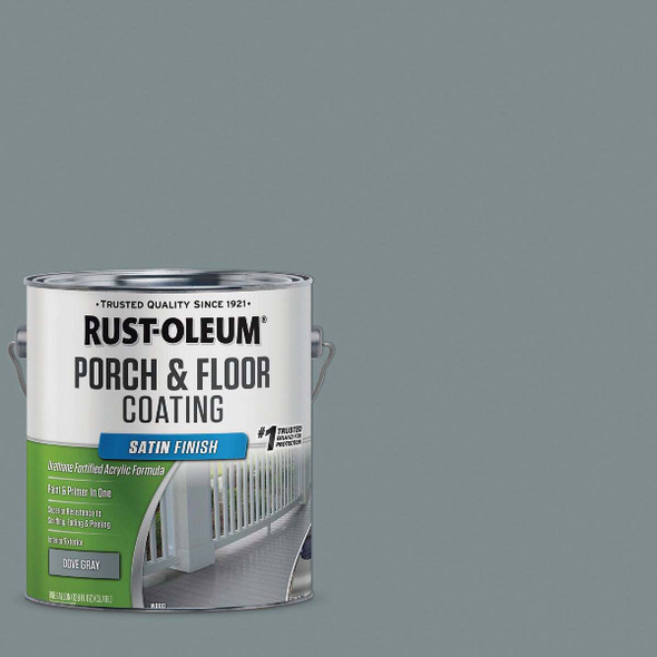 Rust-Oleum 1 Gal. Low VOC Porch and Floor Coating, Satin Dove Gray 320417