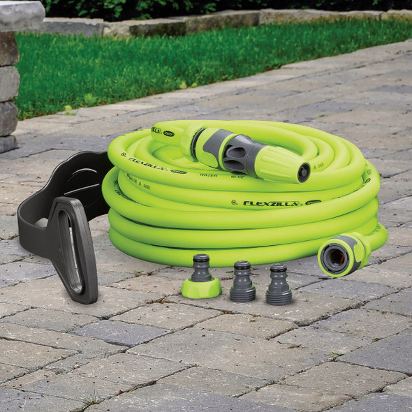 Flexzilla 1/2 In. Dia. x 50 Ft. L. Heavy Duty Garden Hose with Quick Connect Flexzilla 1/2 In. Dia. x 50 Ft. L. Heavy Duty Garden Hose with Quick Connect