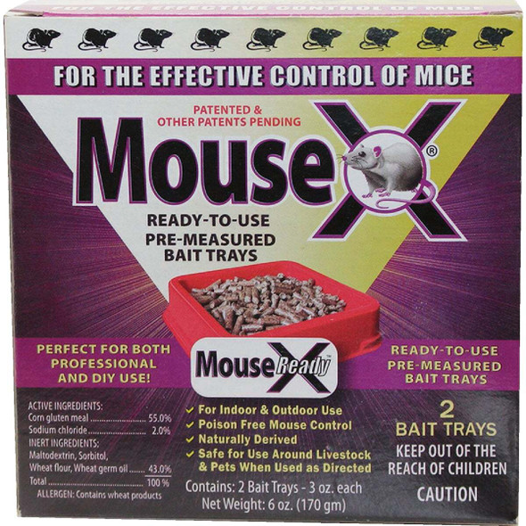MouseX Non-Toxic Ready-to-Use Bait Trays for Mice and Rats (2-Pack) 620107