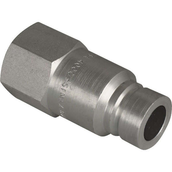 Apache 1/2 In. Body Male Tip Flat Face 1/2 In. FNPT Steel Hydraulic Hose Coupler