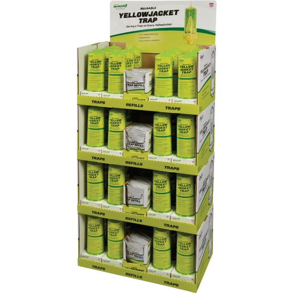 Rescue Reusable Yellow Jacket Trap & 4-Week Attractant Refill Floor Display