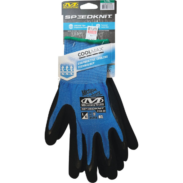 Mechanix Wear SpeedKnit CoolMax Men's Large-XL Blue Work Glove S1CB-03-540 750389