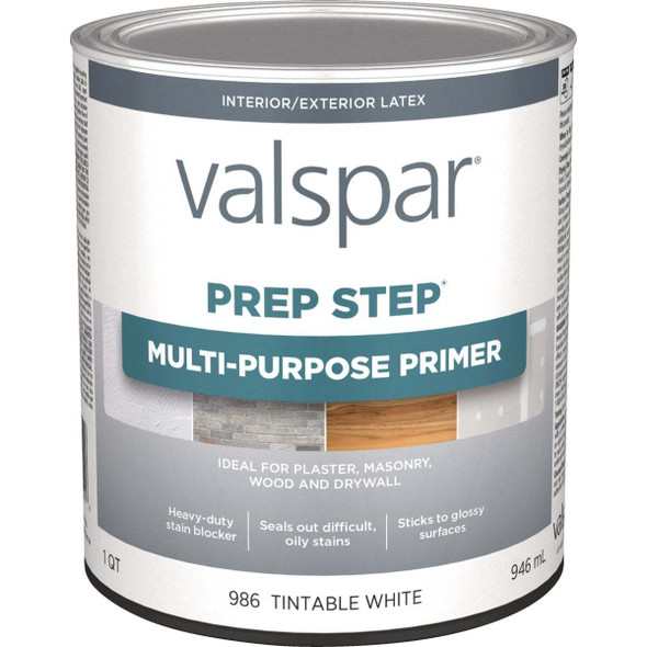 Valspar Prep Step 1 Qt. White Multi-Purpose Primer  (Latex) 044.0000986.005