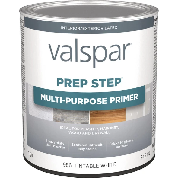 Valspar Prep Step 1 Qt. White Multi-Purpose Primer  (Latex) 044.0000986.005