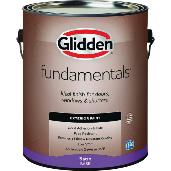 Glidden Fundamentals Exterior Paint Satin Ultra Deep Base Gallon GLFEXT20B3/01