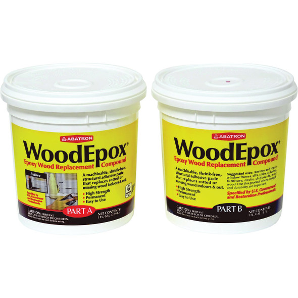 Abatron WoodEpox - Includes 1 Gal. Part A & 1 Gal. Part B ABWE2GKR