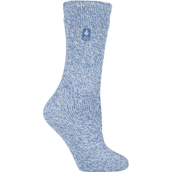 Heat Holders Primrose Women's 5 to 9 Denim/Cream Crew Sock HHW05202