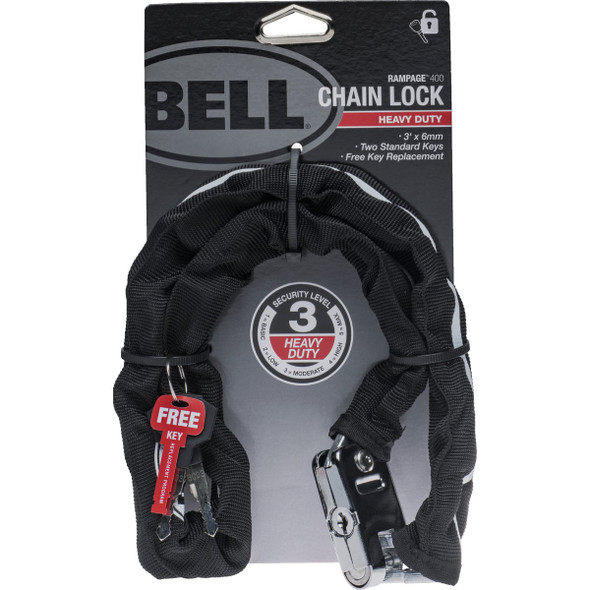 Bell Sports Rampage 400 HD 3 Ft. L. Keyed Bicycle Chain Lock