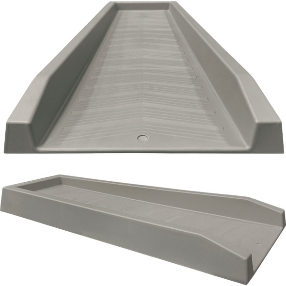 Master Mark 11 In. W. x 2.25 In. H. x 24 In. L. Gray Chevron Splash Block 30612
