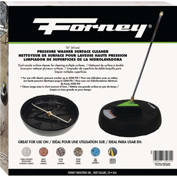 Forney 16 In. Pressure Washer Surface Cleaner for Electric Pressure Washer 75171