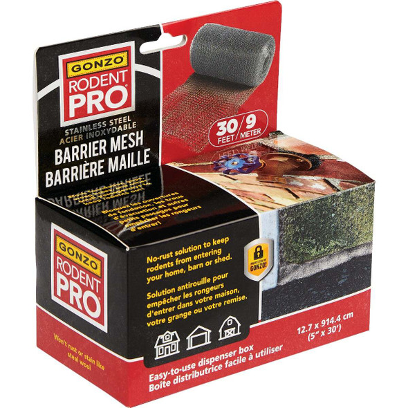 Gonzo RodentPro 5 In. x 30 Ft. Stainless Steel Barrier Mesh 7012
