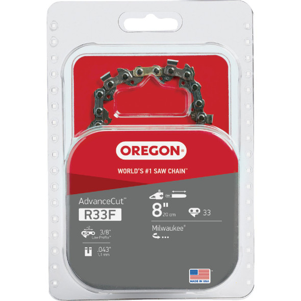 Oregon R33F Polesaw Chain for 8 in. Bar - 33 Drive Links - fits Milwaukee R33F